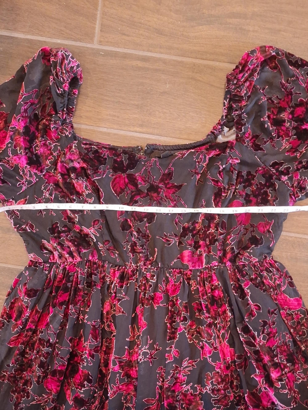 Torrid Velvet Burnout Babydoll Sweetheart Neckline Mini Dress Plus Size 22 - Picture 10 of 12